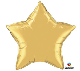 Jumbo Metallic Gold Star Shape Mylar Balloon